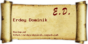 Erdey Dominik névjegykártya
